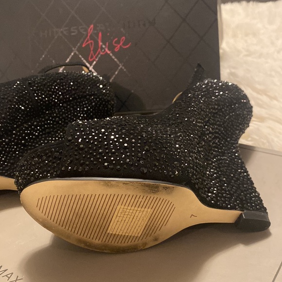 Chinese Laundry Elise Suede Black Crystal Wedge in US 7.0 EUR 37.5 - Picture 12 of 14